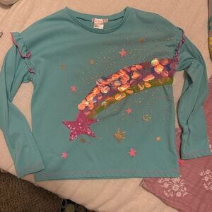 Billieblush Shooting Star Sequined Long Sleeve
